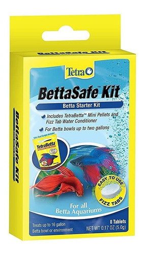 Tetra Betta Safe Kit Acondicionador + Alimento 8 Tabs 