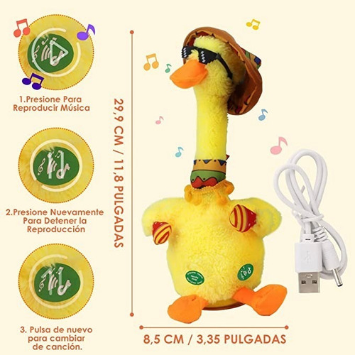 * Juguetes Pato Bailarín Recargable Y Repetible, 120
