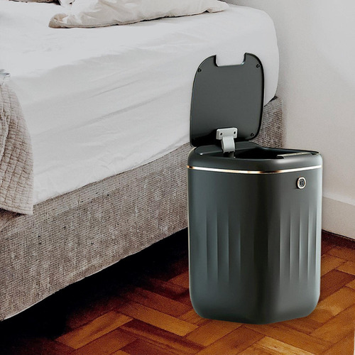 S+ Cubo De Basura Con Sensor De Movimiento Negro Y Dorado