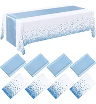 Comprar Breling 8 Pack Manteles De Plástico Desechables Azul Bebé Y 