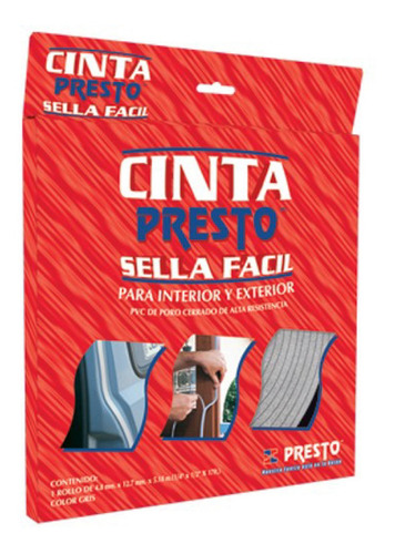 Cinta Adhesiva Sella Facil Evita Polvo-ruido-air Presto 3149