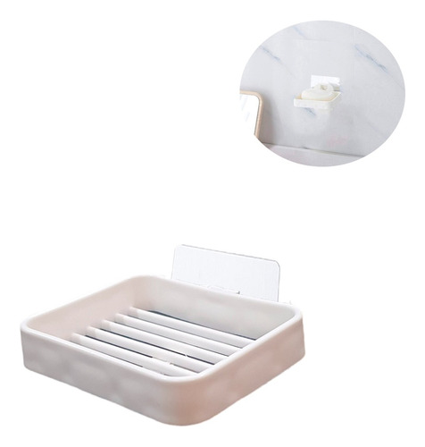 Jabonera Desmontable Autoadhesiva De Baño Ducha Accesorios 