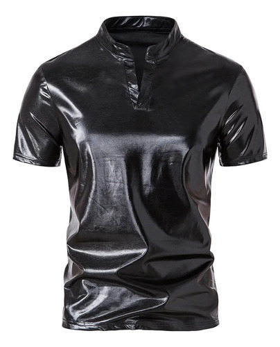 Camisa Polo Informal Manga Corta Con Cuello En V Para Hombre