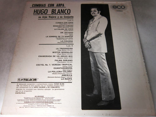Hugo Blanco Su Arpa Viajera - Cumbias Con Arpa Lp (Usado)