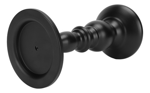 Candelabro Con Forma De Pilar Negro, Soportes De Metal Pulid