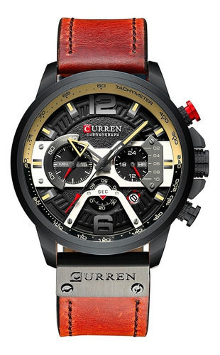 Reloj Curren Hombre Análogo Cronógrafo Fechador Ajustable