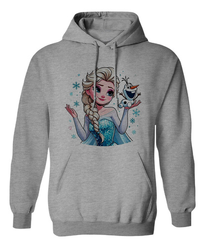 Sudadera Con Gorro Elsa Princesa Del Hielo Y Su Amigo Olaf