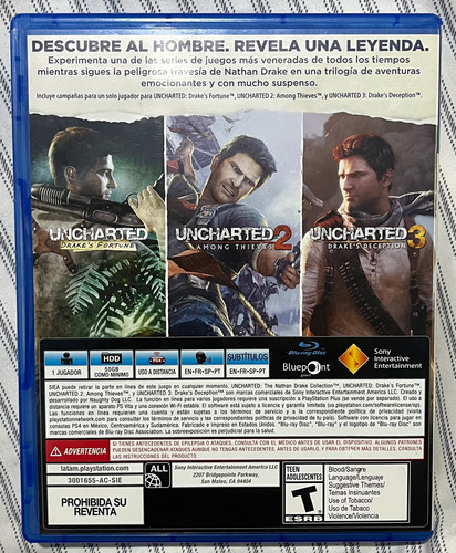 Videojuego Uncharted Para Ps4 The Nathans Drake Collection (Usado)