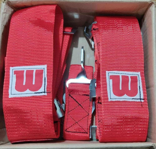 Imagen 3 de 9 de Cintos 5 Puntas Competicion Warvol Rojos