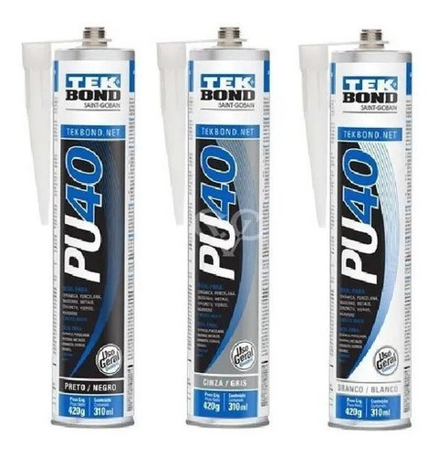 Imagen 2 de 3 de 12 Sellador Adhesivo Poliuretano 1a Pu40 420gr Tek Bond