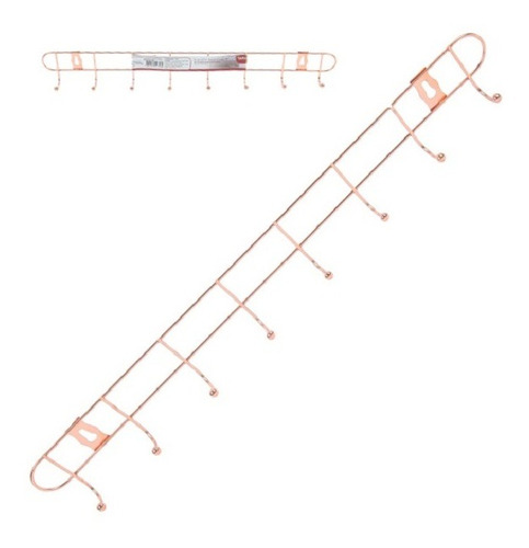 Cabide Gancho Aramado Com 8 Ganchos Metalizado Cobre / Rose