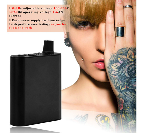 Imagen 4 de 8 de Kit De Máquina De Tatuaje Profesional Completo Juego De Bolí