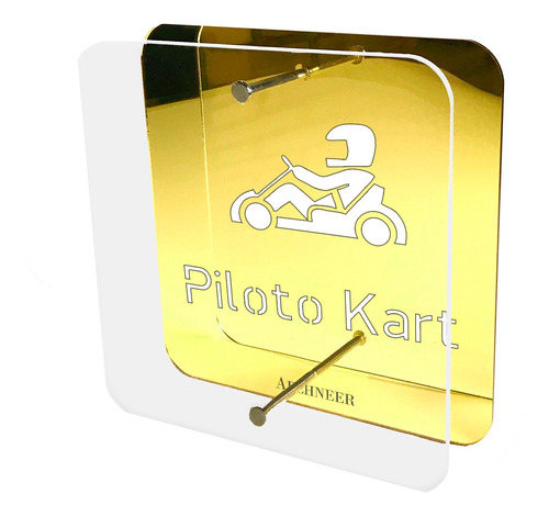 Presente Piloto Kart Profissão Formatura  -  Quadro 3d