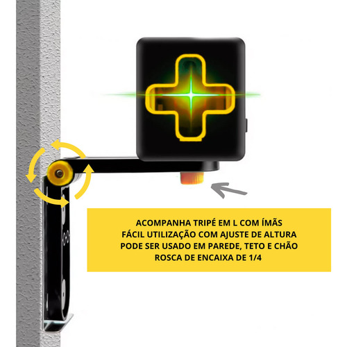 Mini Nível A Laser Verde 20m Autonivelante Profissional 2 L