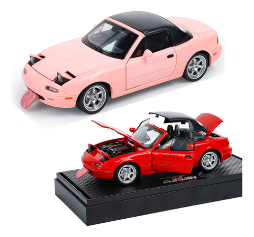 Mazda Mx-5 Miniatura Metal Coche Con Base De Expositora 1/32