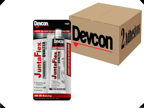 Silicon Uso General Sellador 80ml Junta Flex Devcon 2 Piezas