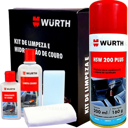 Kit Limpeza E Hidratação De Couro + Higienizador De Ar Wurth