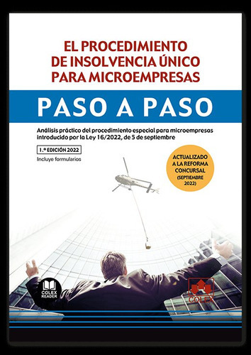 El Procedimiento De Insolvencia Unico Para Microempresas. Pa, De Departamento De Documentacion De Iberley. Editorial Colex, Tapa Blanda En Español