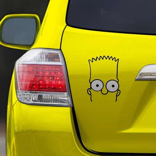 Sticker Para Coche Bart Simpson