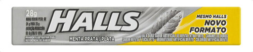 Bala Halls menta prata sem glúten 28 g 