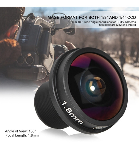 Nueva Junta 1.8mm 180° Lente Hd 5mp Ojo De Pez Ver Cctv Wide