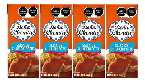 4 Salsa De Chile Chipotle La Costeña Doña Chonita 350g C/u