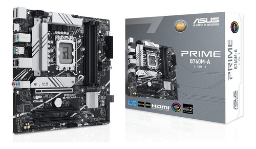 Placa Mae Asus Prime B760m-a Lga 1700 M.2 Ddr5 Asus Cor Prateado