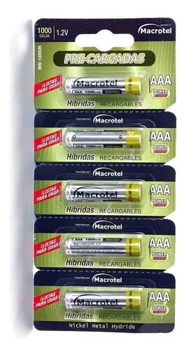 comprar Pilas Recargable Aaa Precargadas 1000mah  5\u002Fun