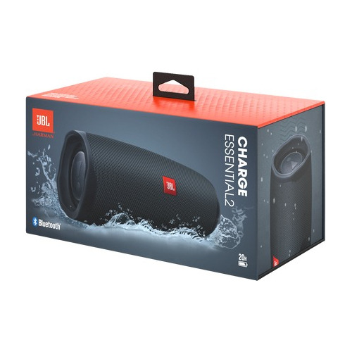 Parlante JBL Charge Essential 2 portátil con bluetooth waterproof gun metal