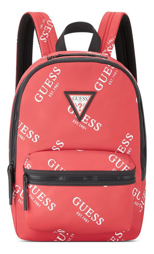 Mochila Urbana Guess Mochila Est. 1981 Color Rojo Diseño Lisa