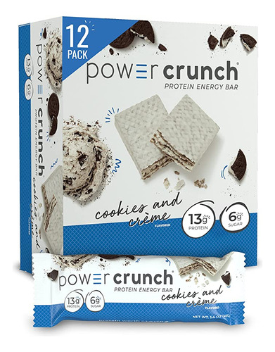 Power Crunch Protein Energy Bar, Cookies & Cream 12 C/u Pro