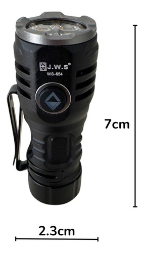 Mini Lanterna Tática 4 Leds F40 Edc Ultra Potente Com Clip