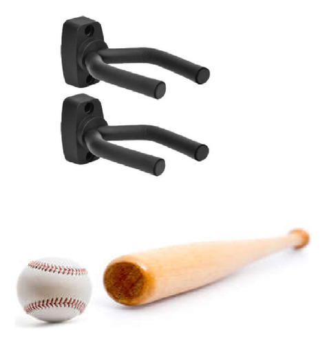 2 Ganchos Soporte Pared Bats Bate Beisbol Accesorios Equipo