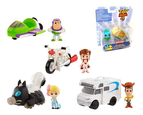 Figura + Vehículo Toy Story 4 - Minis - Originales - Vaj