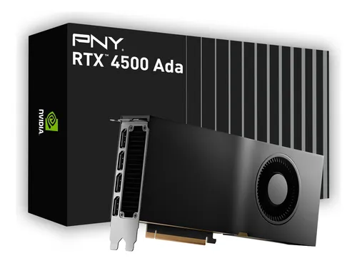 Pny Nvidia Rtx 4500 Ada Generation 24 Gb Gddr6 Pci Express 4.0 De Doble Ranura, 4x Displayport, Soporte Para 8k, Ventilador Activo Ultra Silencioso