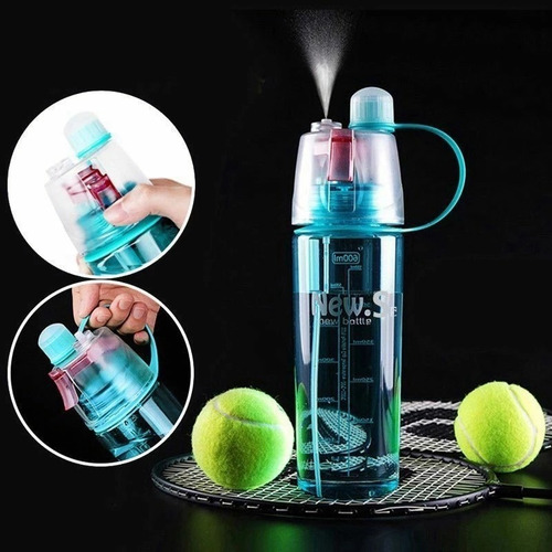 Imagen 6 de 9 de Botella De Agua Deportiva Con Atomizador Para Refrescarse