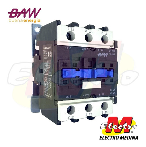 Contactor Tripolar 95a 220v Na+nc 45kw Baw Electro Medina