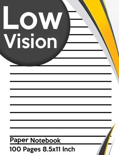 Book : Low Vision Paper Notebook Bold Line White Paper For.