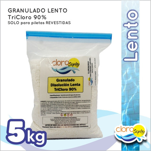 Cloro Granulado Activo - Disolución Lenta 5kg - El Mejor