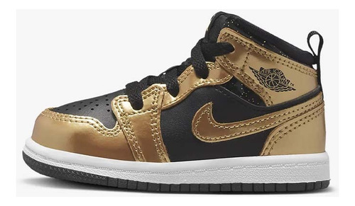  Zapatillas Urbanas Jordan Retro 1 Mid Infante Dorado