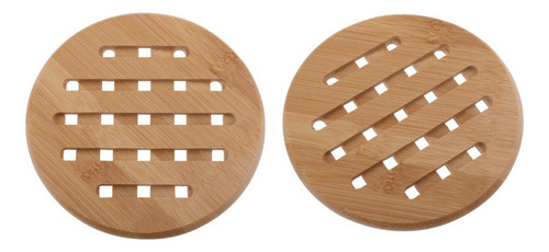 Salvamanteles De Mesa De Madera Maciza De Bambú Para Platos