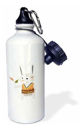 3drose - Botella De Agua Con Ilustración De Lindo Conejo Tri