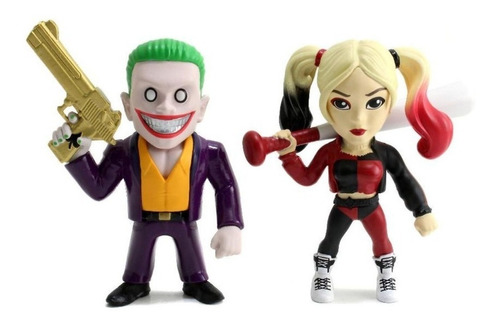 Imagen 1 de 1 de Metals Figura Joker Y Harley Quinn 11cm Pack X2 Suicide Squa