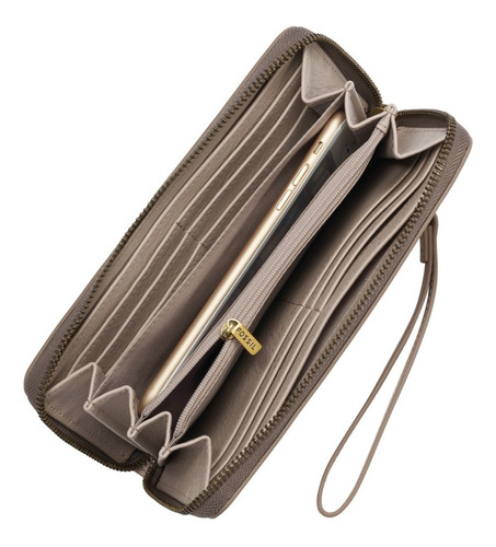 Imagen 3 de 7 de Cartera Dama Fossil Logan Zip Clutch