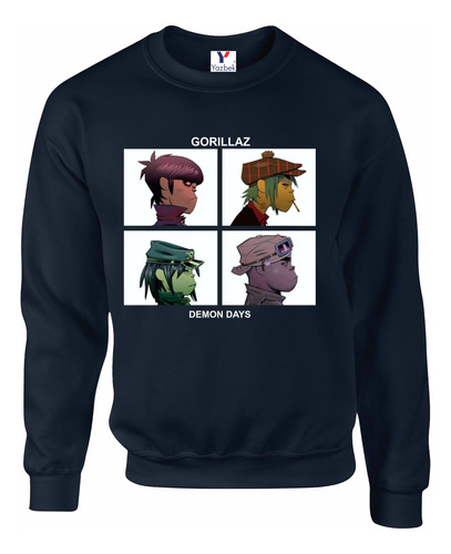 Sudadera Gorillaz, Cuello Redondo Unisex 