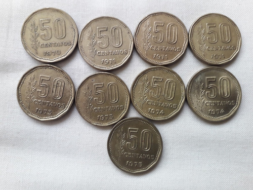 Argentina 50 Centavos 1970 1971 1972 1973 1974 1975 Km68 C/u