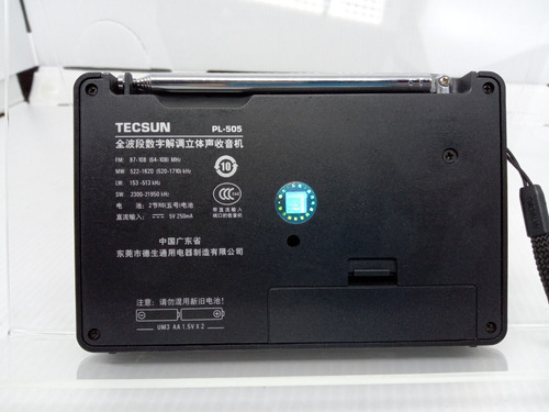 Imagem 4 de 8 de Rádio Receptor Tecsun Pl505 Am Fm Oc Ol Pl-505 Portátil