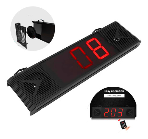 Painel Chama Senhas Com Controle Digital Sem Fio - It Blue Cor Preto
