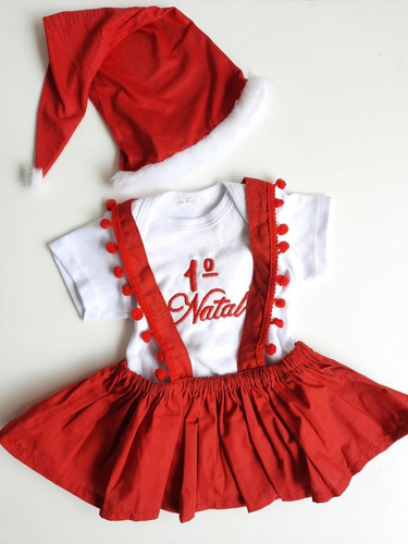 roupa de natal para bebe menina