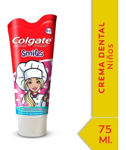 Pasta dental infantil Colgate Smiles Barbie en crema 75 ml